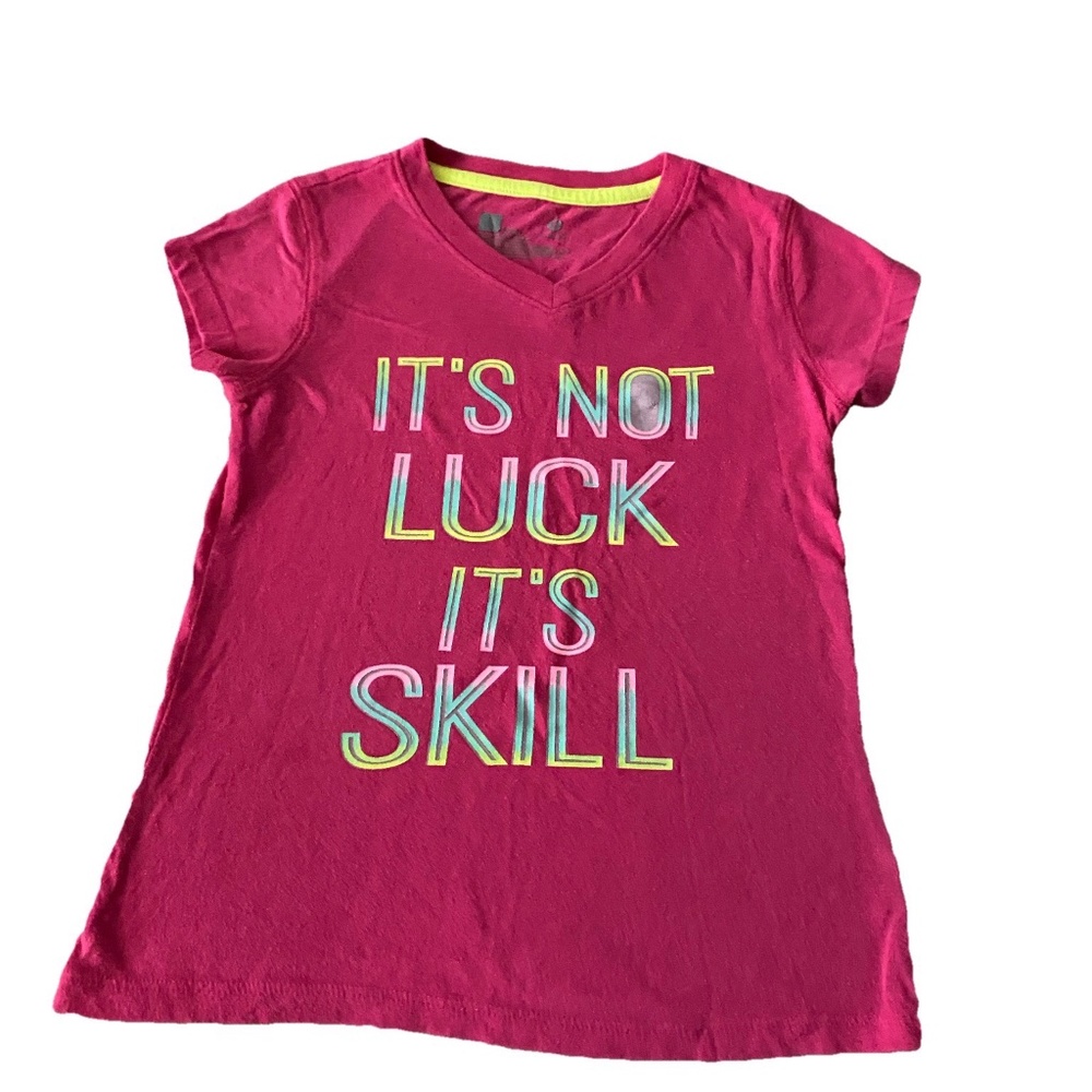 Hot pink shoe sleeve shirt